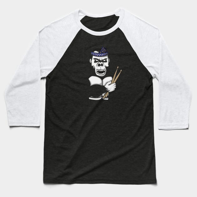 Gorilla Baseball T-Shirt by Happy Art Designs